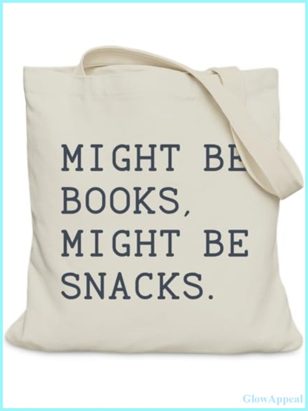 Canvas Book Lover Tote Bag with Inner Pocket, Literary Gift for Readers,
